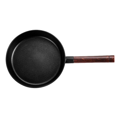 Unharmful 1.6kg Deep Stir Fry Pan Flat Bottom 28cm Non Stick Stir Frying Pan
